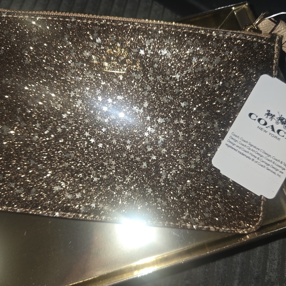 New In Box Coach Glitter Star Wristlet - Picture 2 of 3